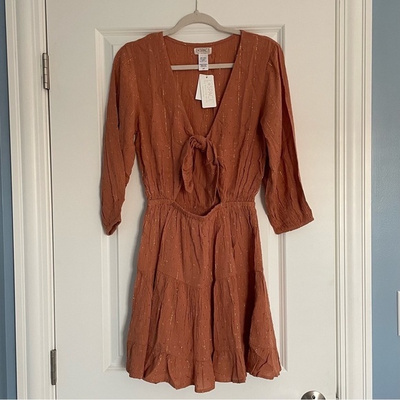 New! L*space stay golden keyhole front mini Dress nwt 18352 - Picture 4 of 15